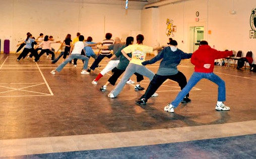 Beginner class footwork drill